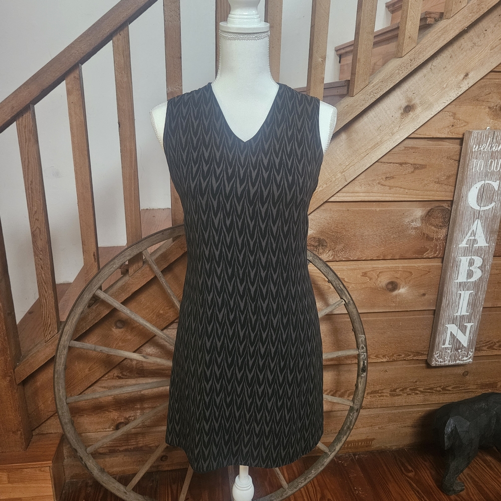 Banana Republic Black Chevron Mini Dress